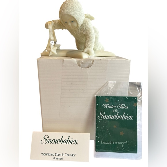 Vintage retired Snowbabies ornament “Sprinkling Stars In The Sky” - Picture 6 of 8